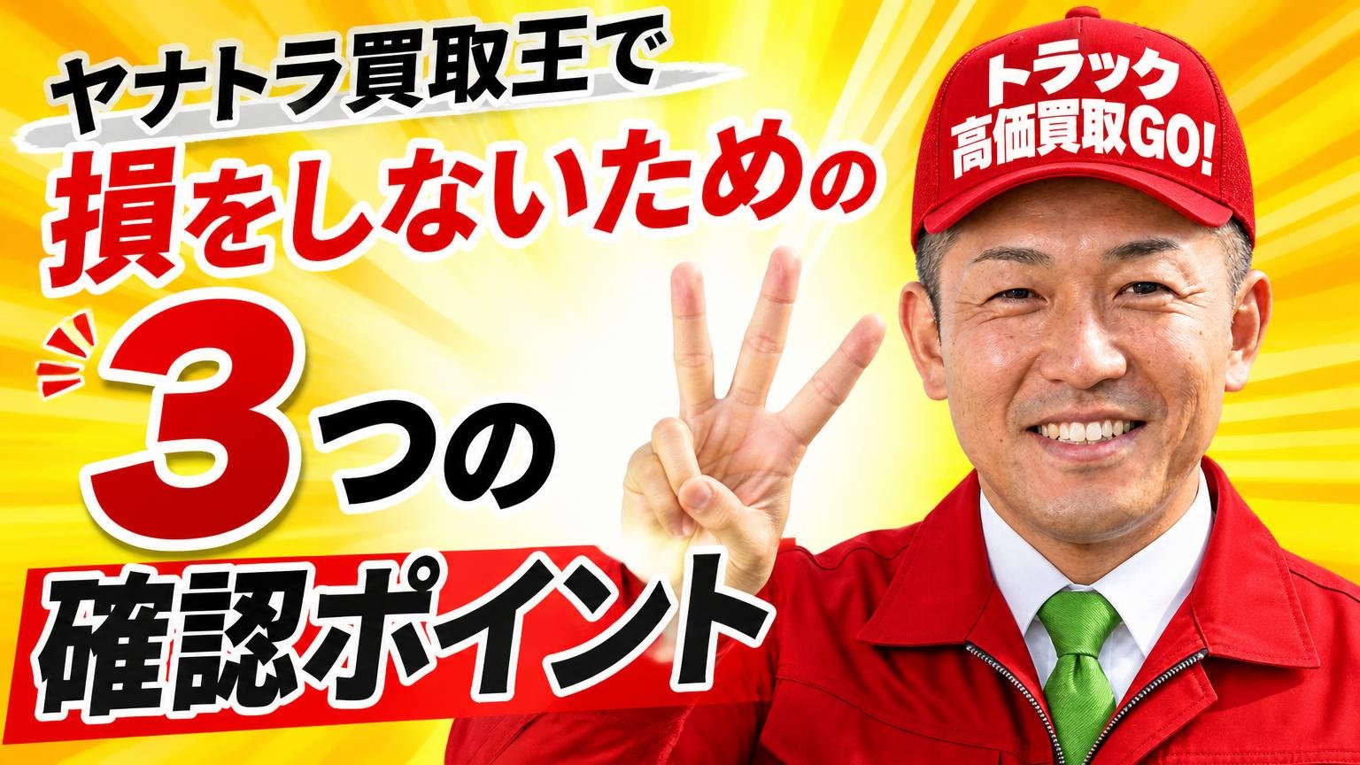 ヤナトラ買取王で損をしないための3つの確認ポイント