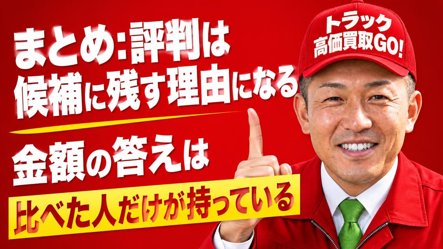 まとめ：評判は候補に残す理由になる、金額の答えは比べた人だけが持っている