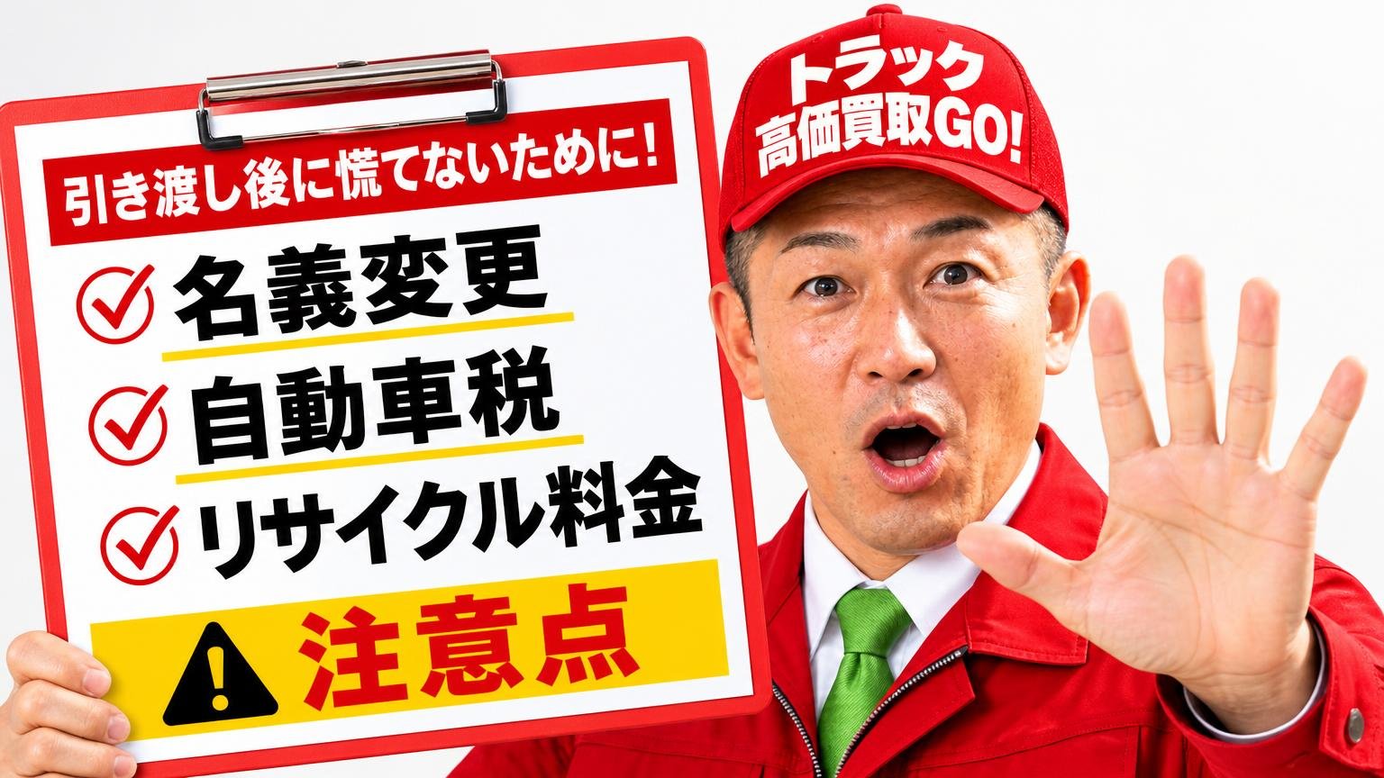 引き渡し後に慌てないために｜名義変更・自動車税・リサイクル料金の注意点