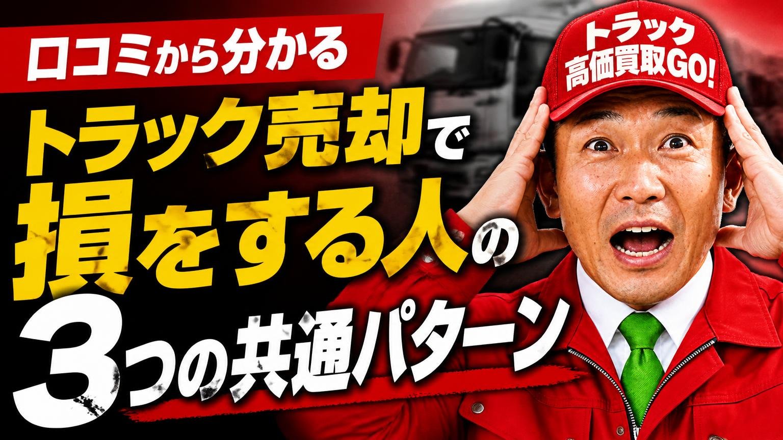 口コミから分かる、トラック売却で損をする人の3つの共通パターン