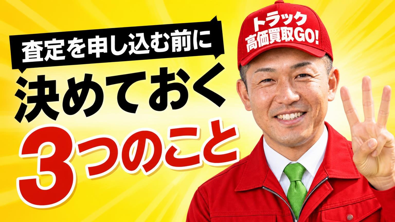 査定を申し込む前に決めておく3つのこと