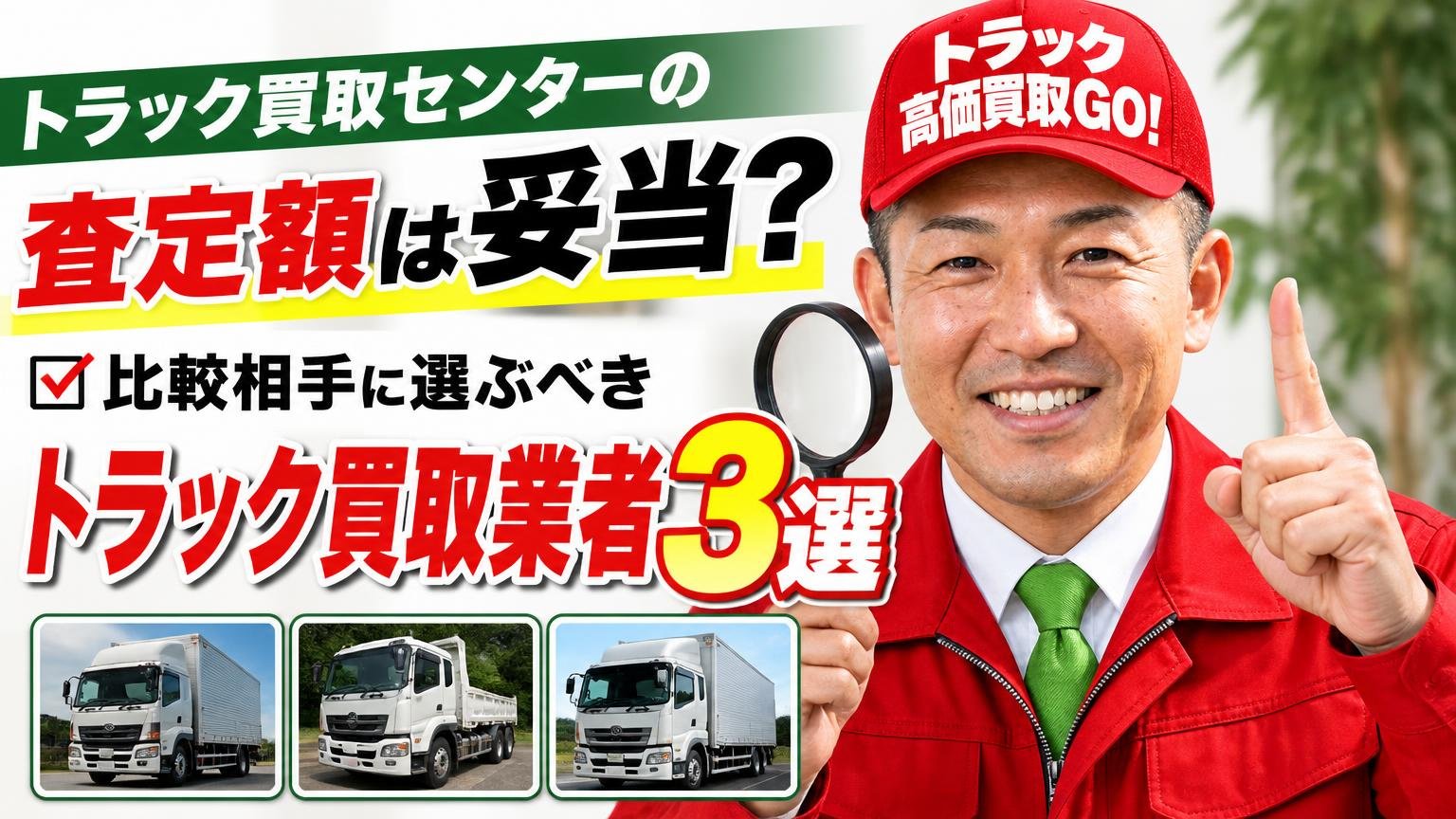 トラック買取センターの査定額が妥当か確かめたい人が、比較相手に選んでいるトラック買取業者3選