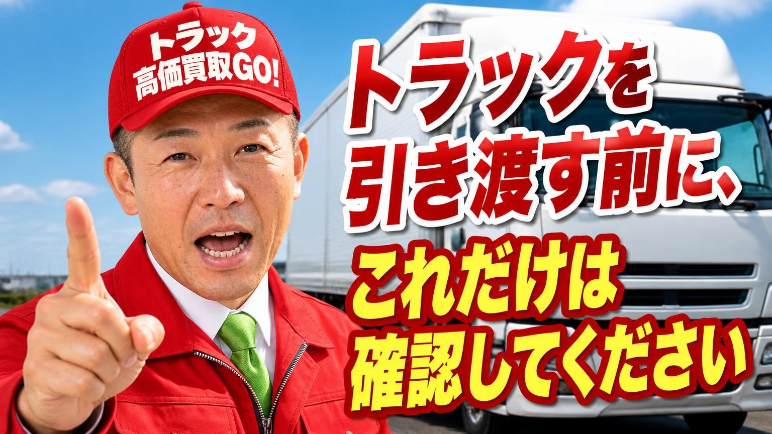 トラックを引き渡す前に、これだけは確認してください