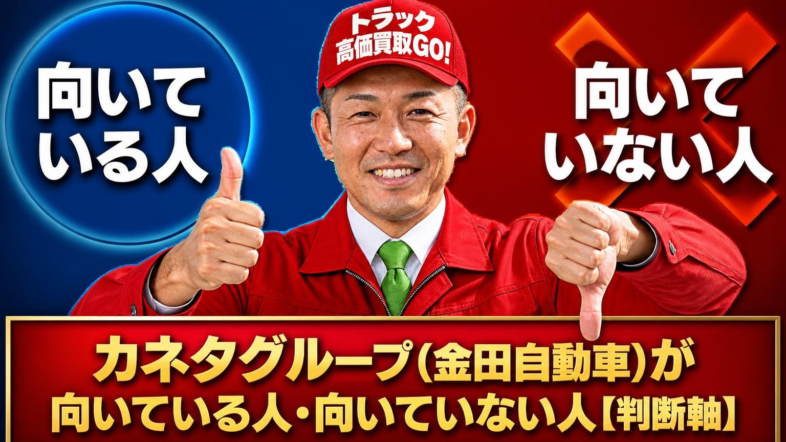 カネタグループ(金田自動車)が向いている人・向いていない人【判断軸】
