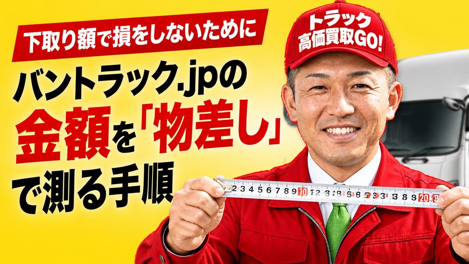 下取り額で損をしないために|バントラック.jpの金額を「物差し」で測る手順