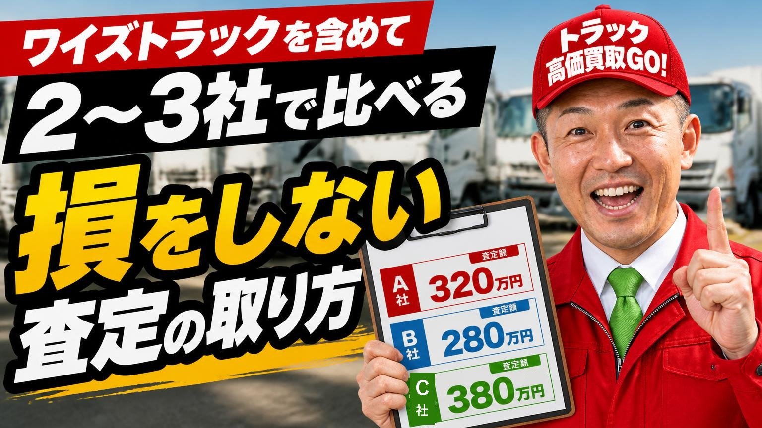 ワイズトラックを含めて2〜3社で比べる、損をしない査定の取り方