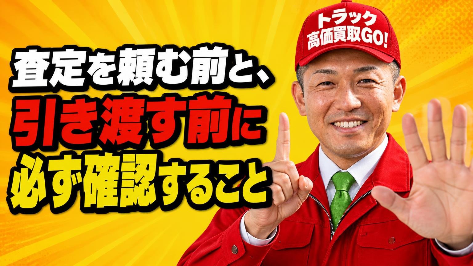 査定を頼む前と、引き渡す前に必ず確認すること