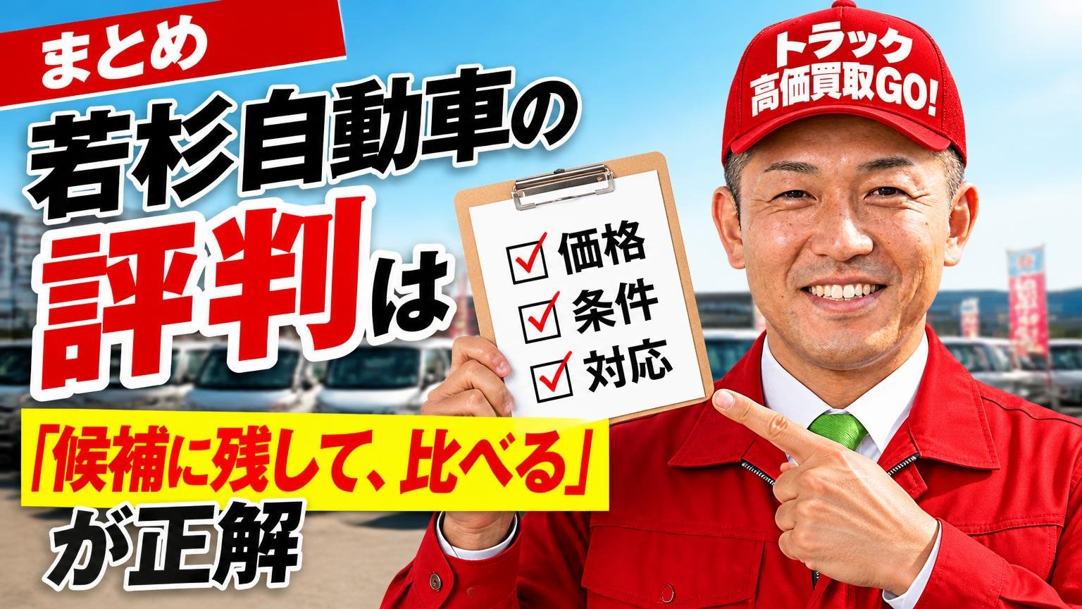 まとめ|若杉自動車の評判は「候補に残して、比べる」が正解
