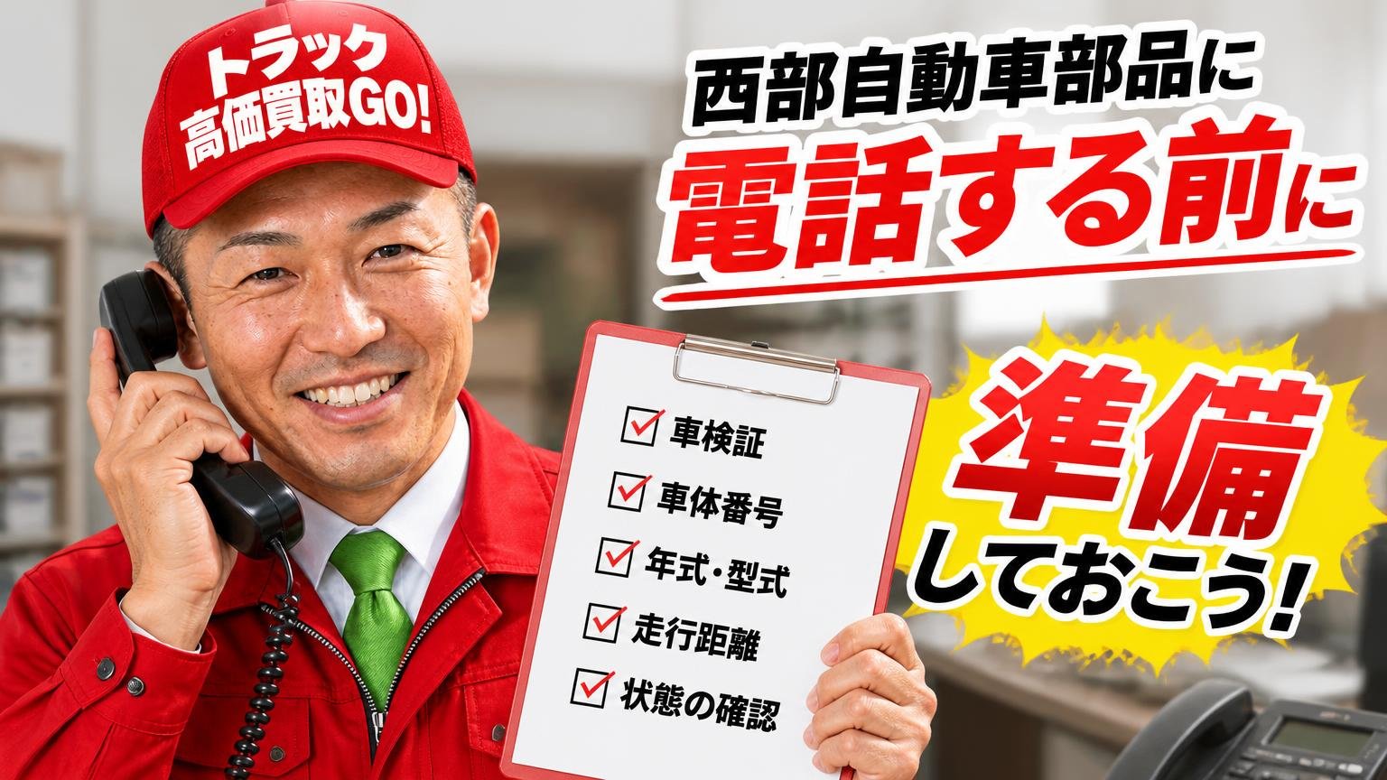 西部自動車部品に電話する前に準備しておくこと・確認しておくこと