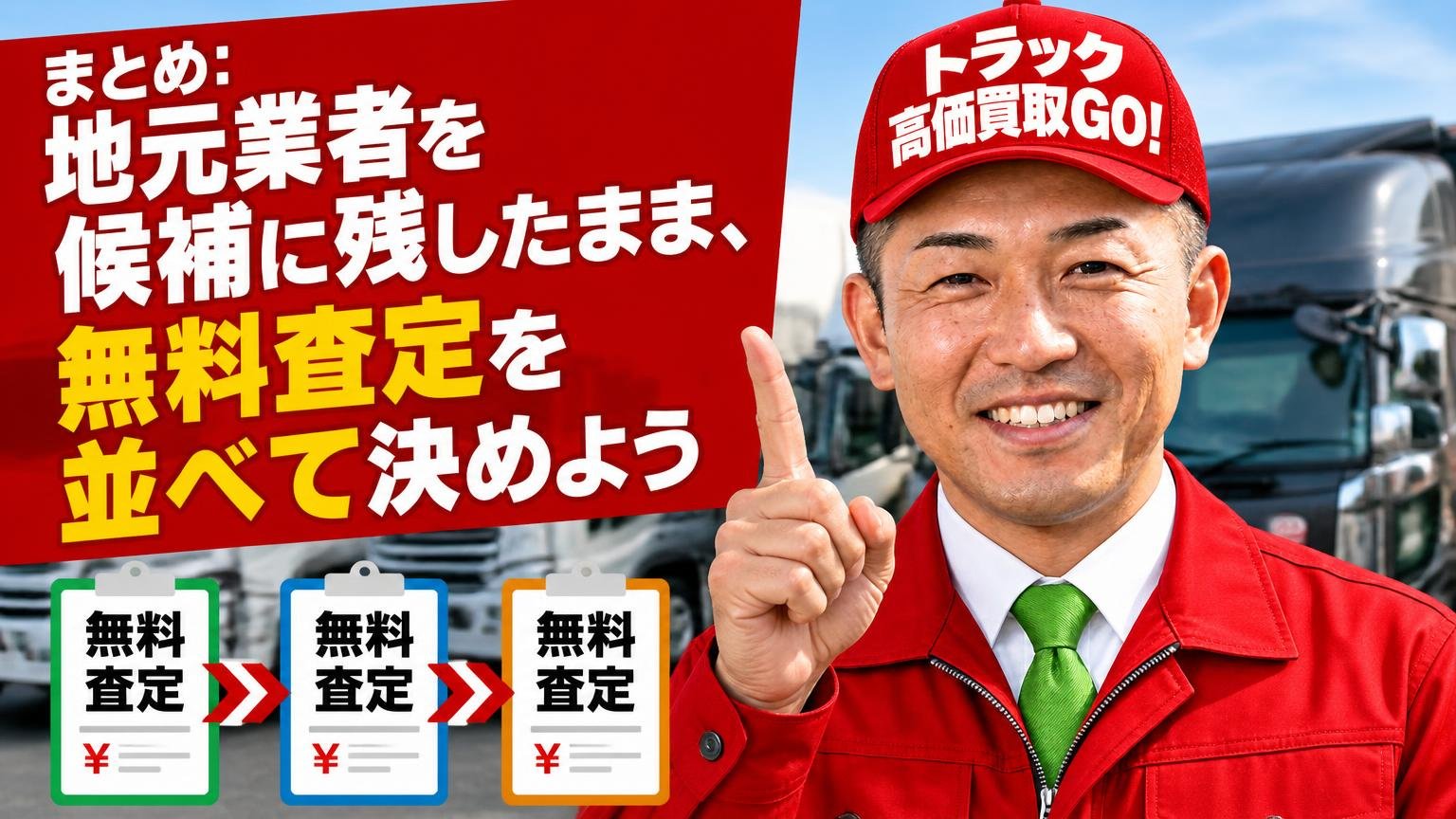 まとめ：地元業者を候補に残したまま、無料査定を並べて決めよう