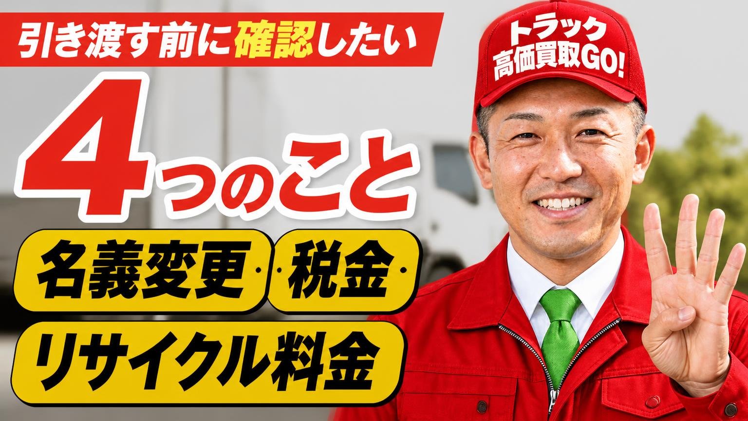 引き渡す前に確認したい4つのこと【名義変更・税金・リサイクル料金】