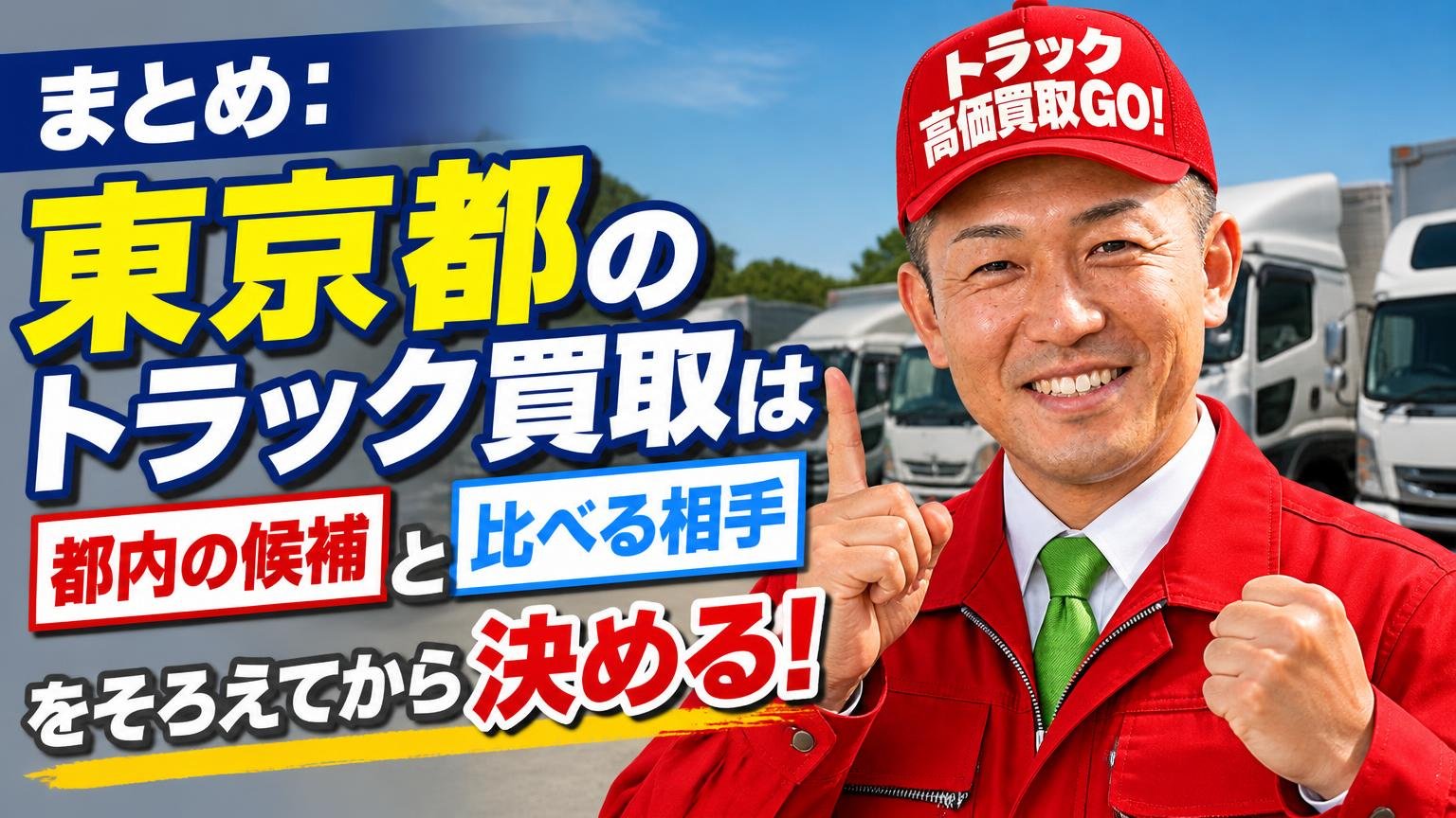 まとめ：東京都のトラック買取は「都内の候補」と「比べる相手」をそろえてから決める