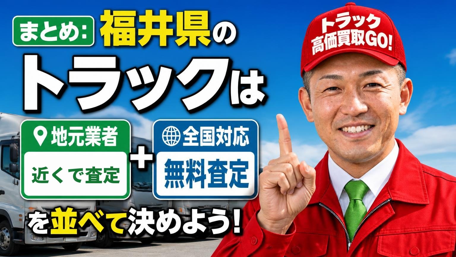 まとめ：福井県のトラックは地元業者と全国対応の無料査定を並べて決めよう