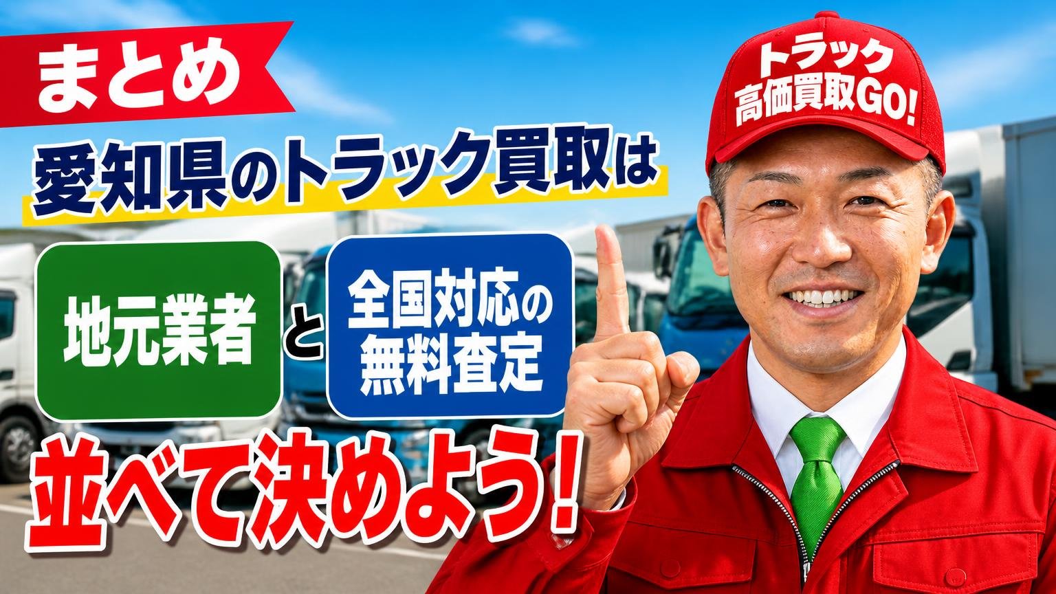 まとめ|愛知県のトラック買取は地元業者と全国対応の無料査定を並べて決めよう