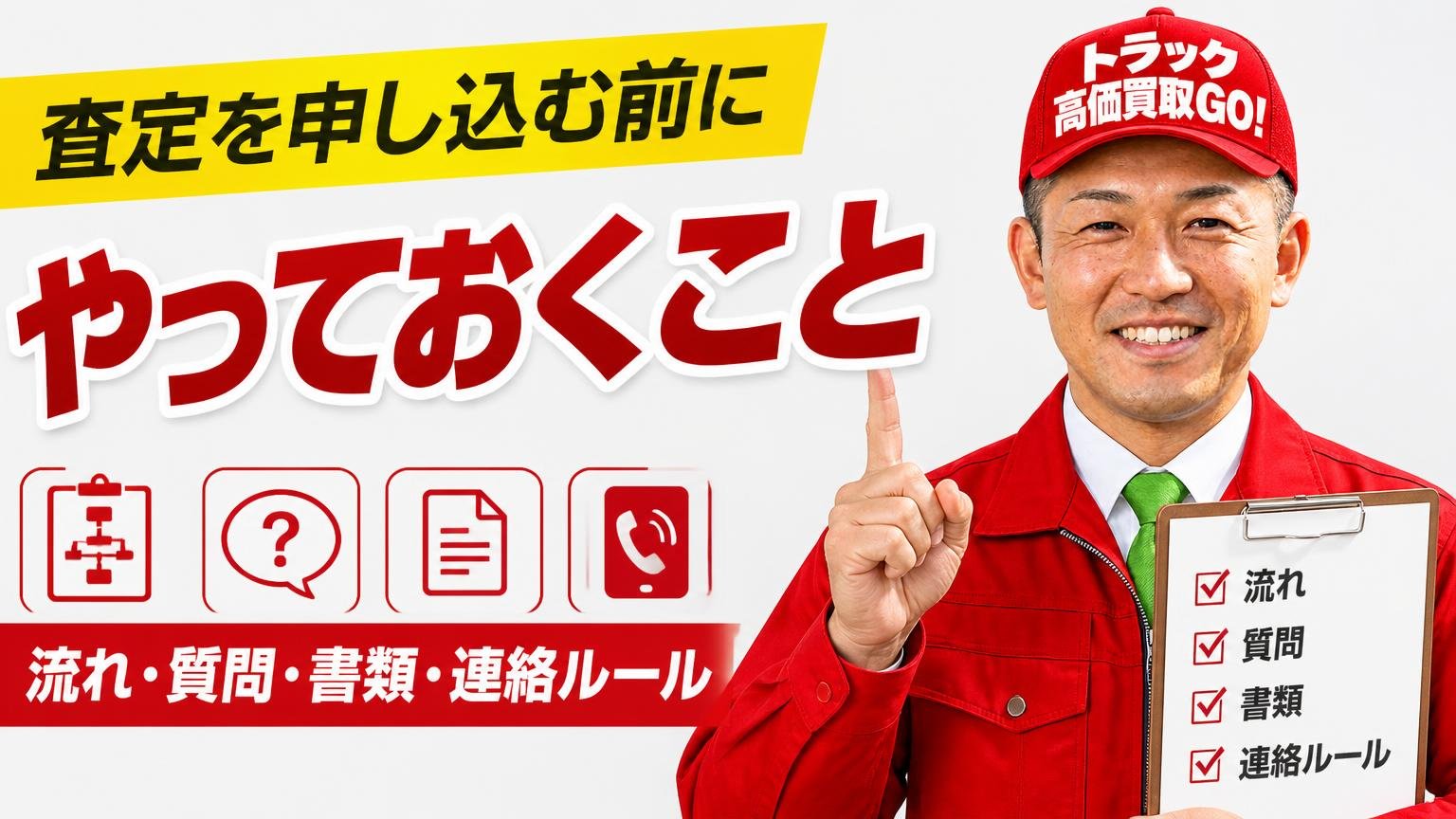 査定を申し込む前にやっておくこと｜流れ・質問・書類・連絡ルール