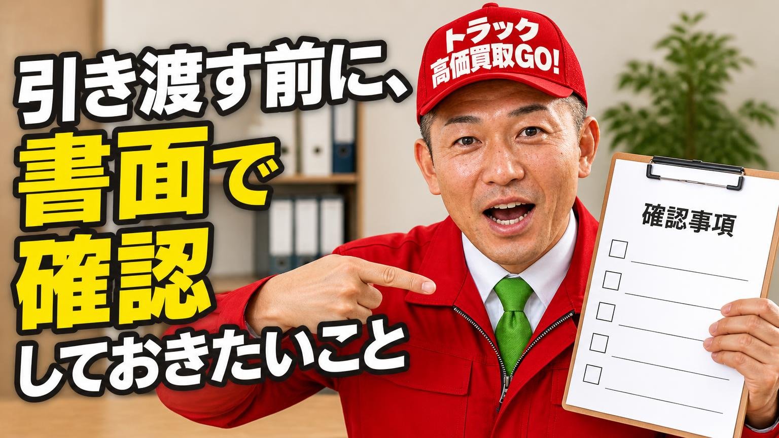 引き渡す前に、書面で確認しておきたいこと