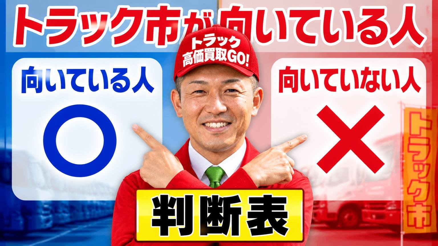 トラック市が向いている人・向いていない人【判断表】
