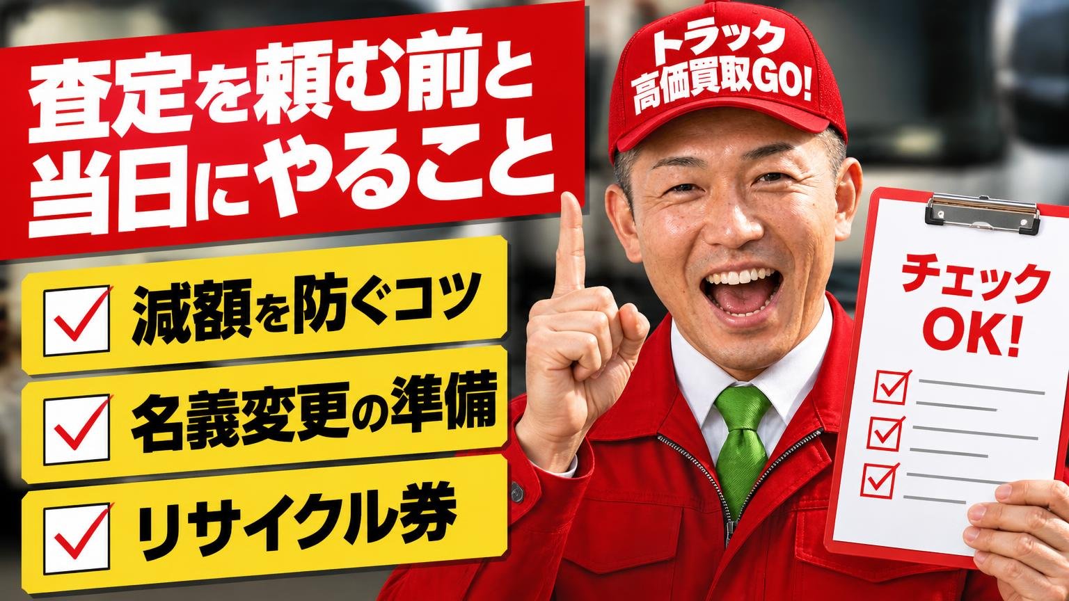 査定を頼む前と当日にやること|減額・名義変更・リサイクル券