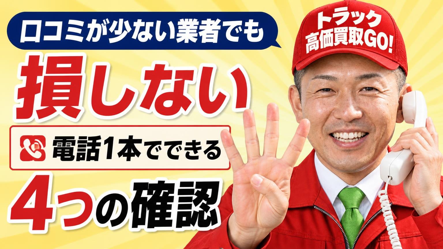 口コミが少ない業者でも損しない|電話1本でできる4つの確認