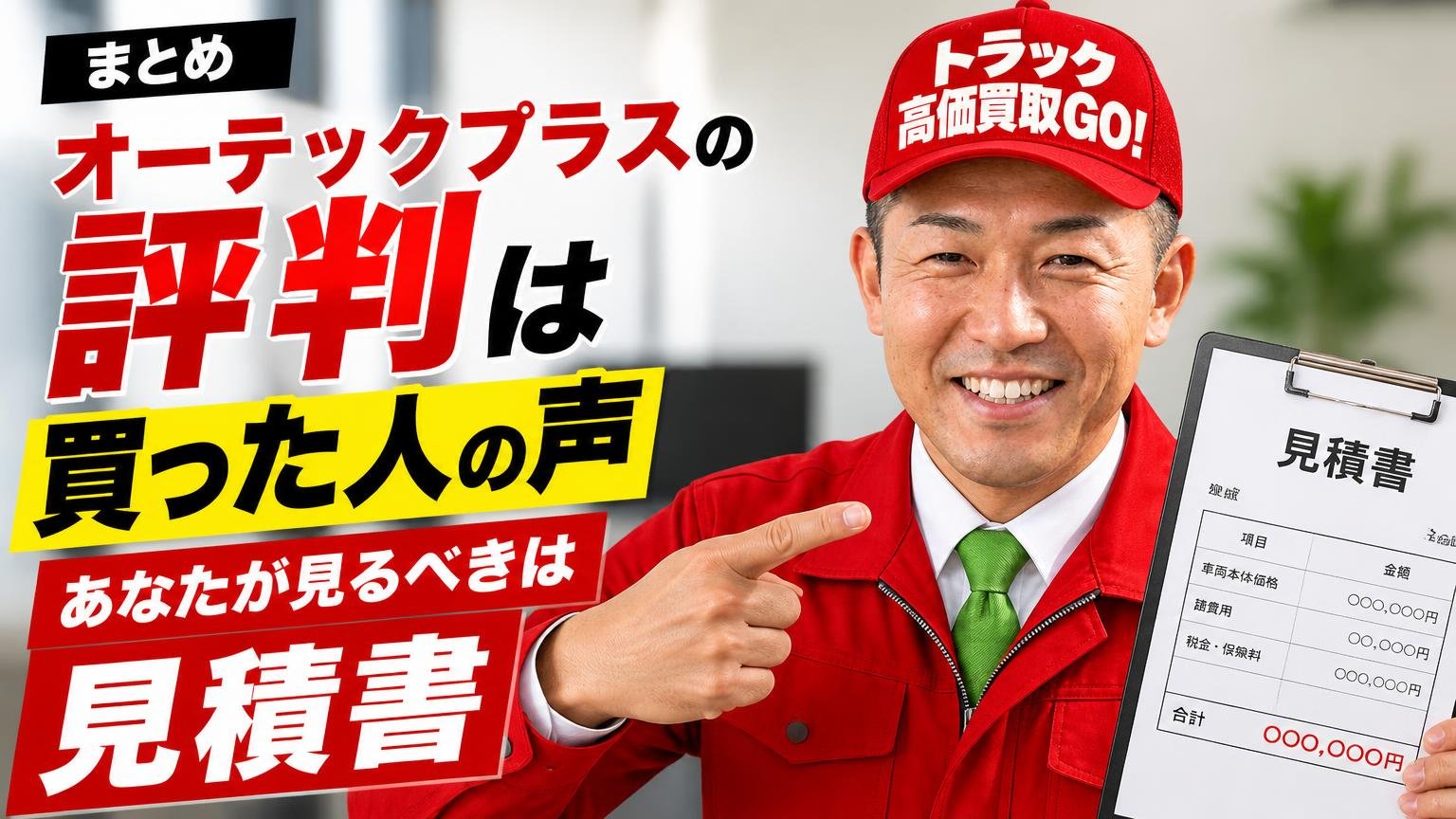 まとめ|オーテックプラスの評判は「買った人の声」、あなたが見るべきは見積書