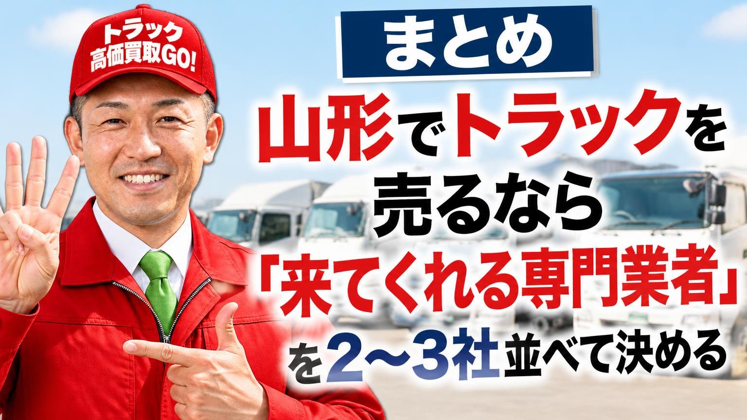 まとめ|山形でトラックを売るなら「来てくれる専門業者」を2〜3社並べて決める