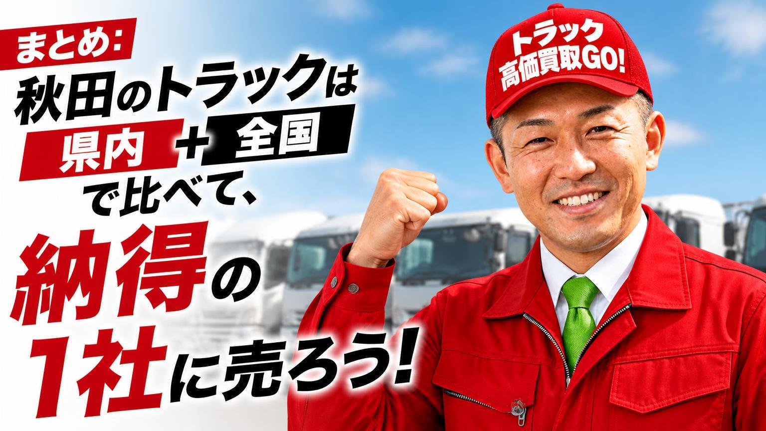 まとめ:秋田のトラックは「県内+全国」で比べて、納得の1社に売ろう