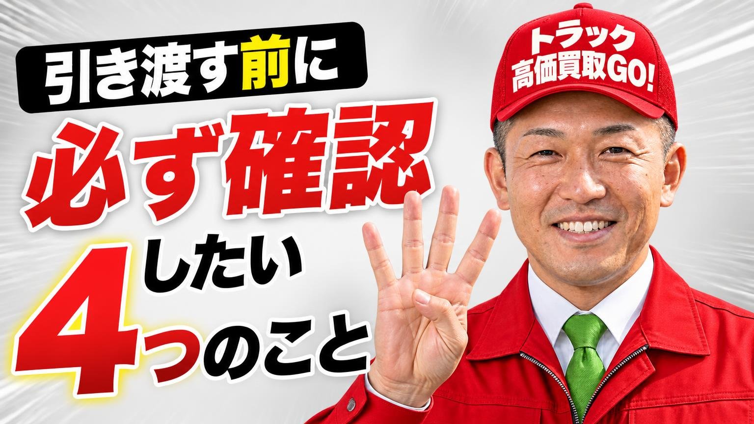 引き渡す前に必ず確認したい4つのこと