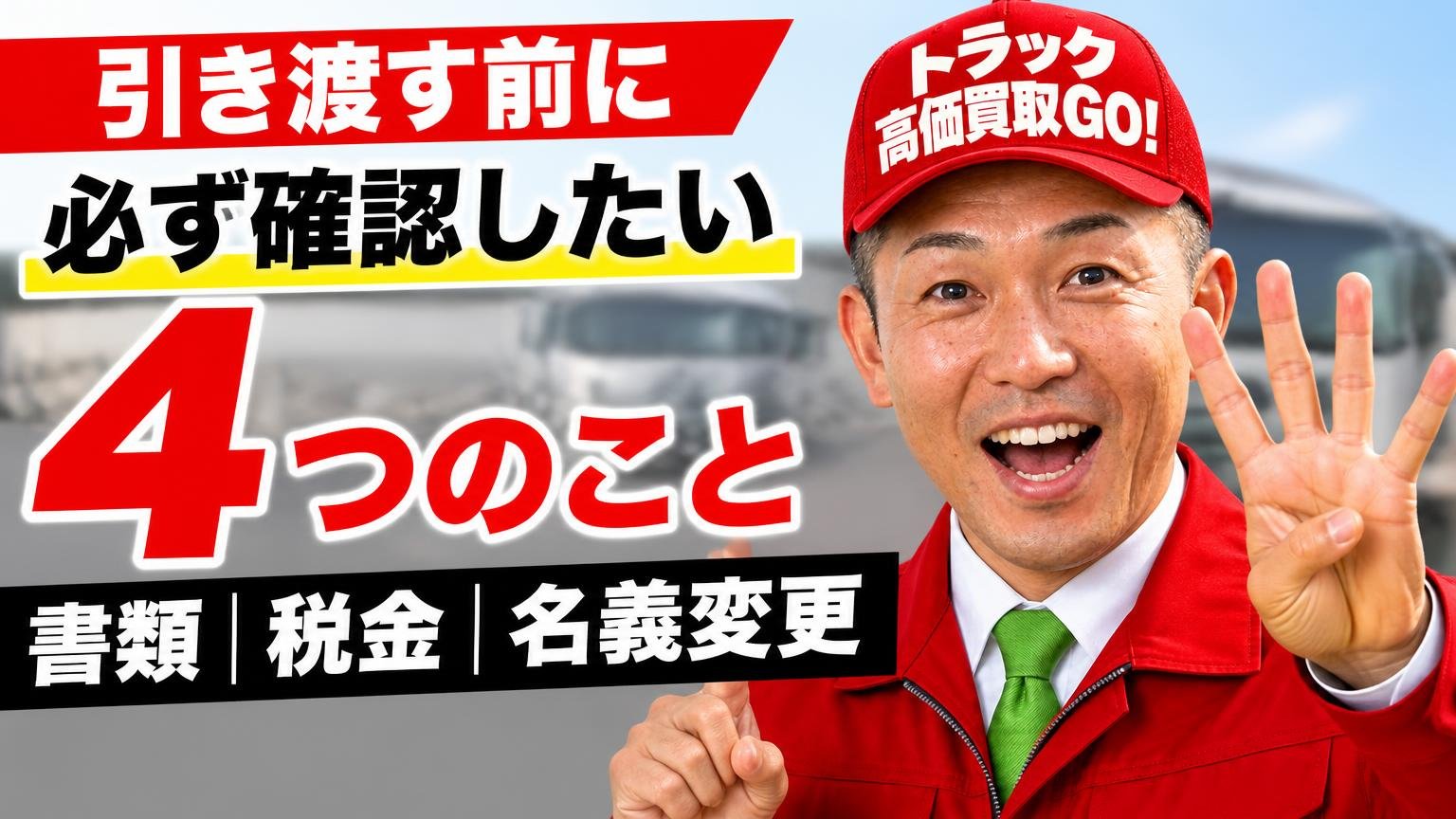 引き渡す前に必ず確認したい4つのこと｜書類・税金・名義変更