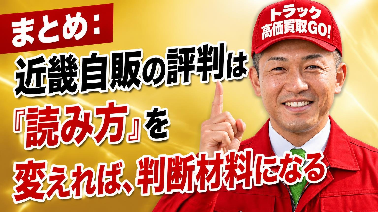 まとめ:近畿自販の評判は「読み方」を変えれば、判断材料になる