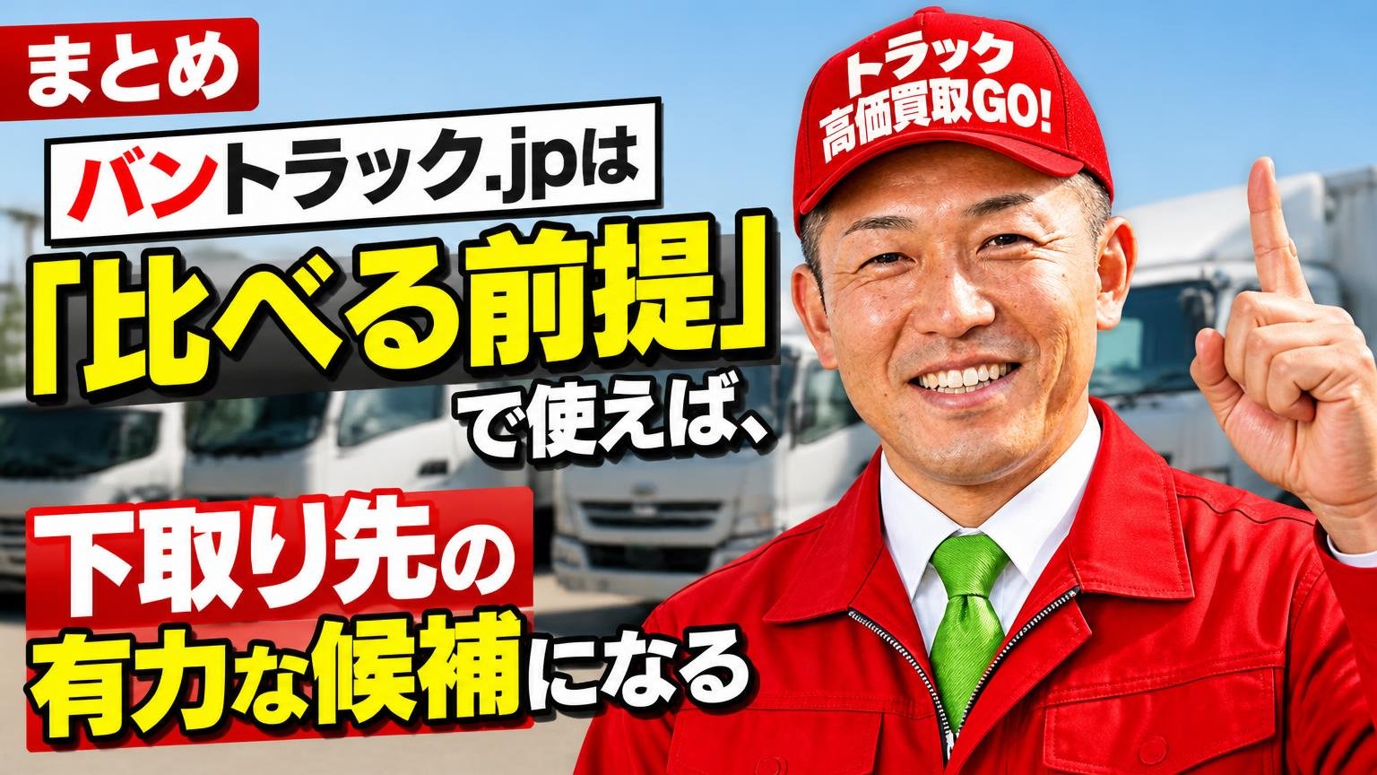 まとめ|バントラック.jpは「比べる前提」で使えば、下取り先の有力な候補になる