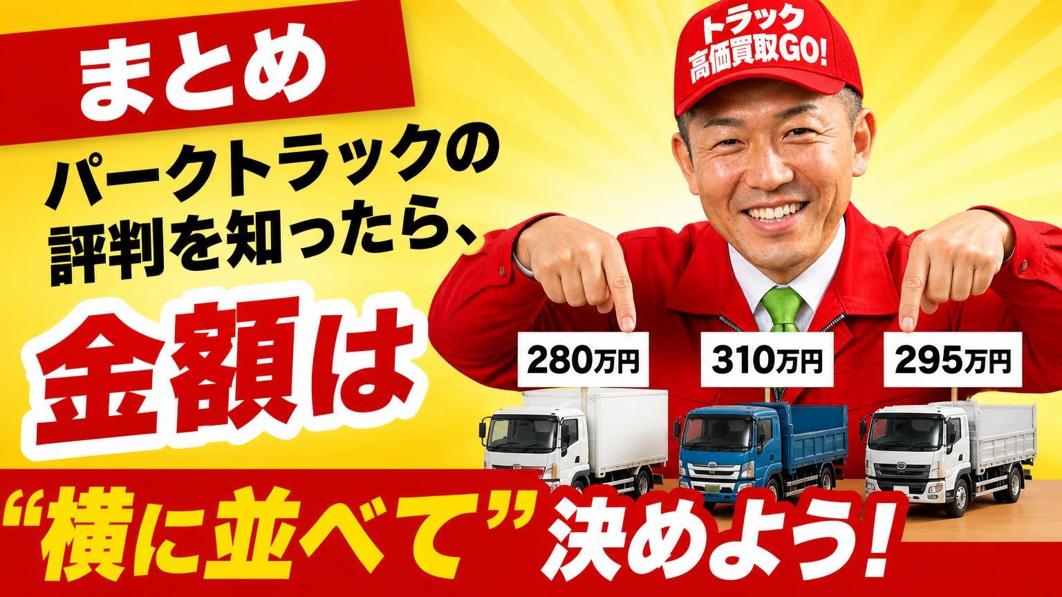 まとめ|パークトラックの評判を知ったら、金額は"横に並べて"決めよう