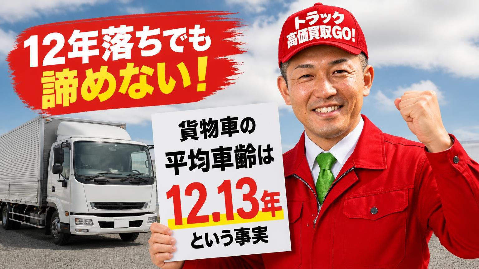 12年落ちでも諦めない|貨物車の平均車齢は12.13年という事実