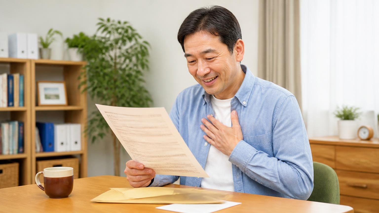 名義変更の完了を確認するまでが売却 自宅の机で郵便で届いた車検証の写しを開き、ほっと胸をなでおろす元オーナー
