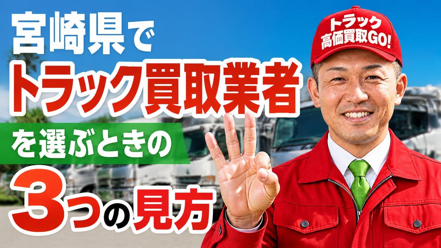 宮崎県でトラック買取業者を選ぶときの3つの見方