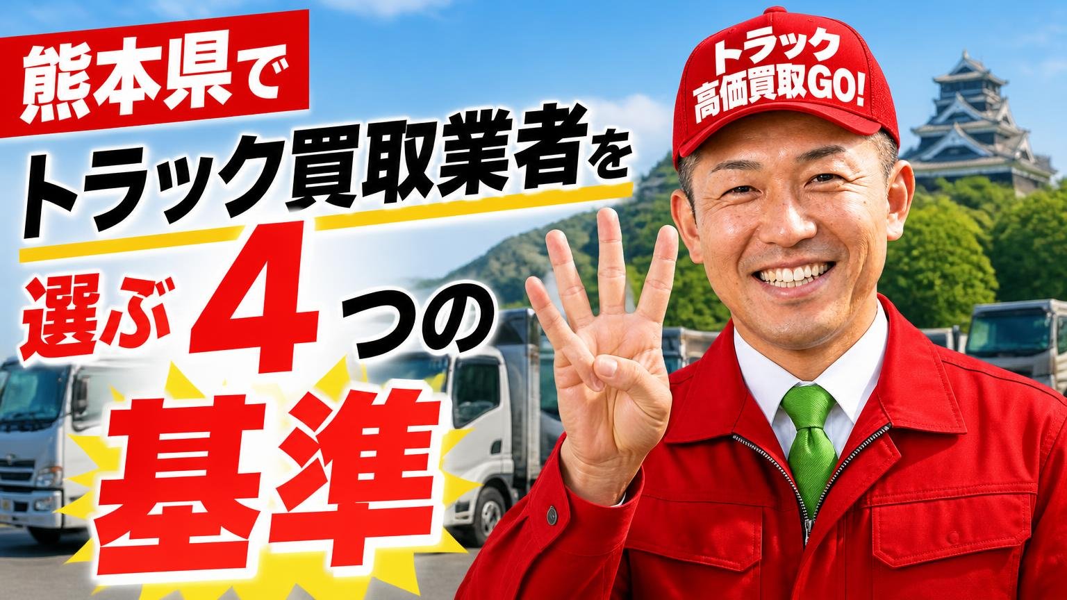 熊本県でトラック買取業者を選ぶ4つの基準