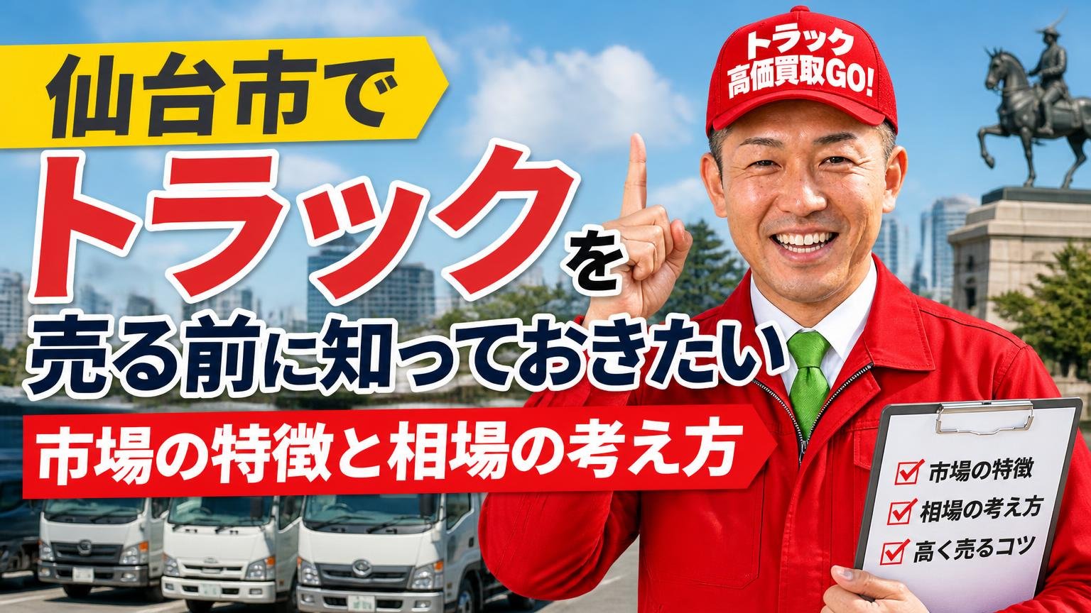 仙台市でトラックを売る前に知っておきたい市場の特徴と相場の考え方