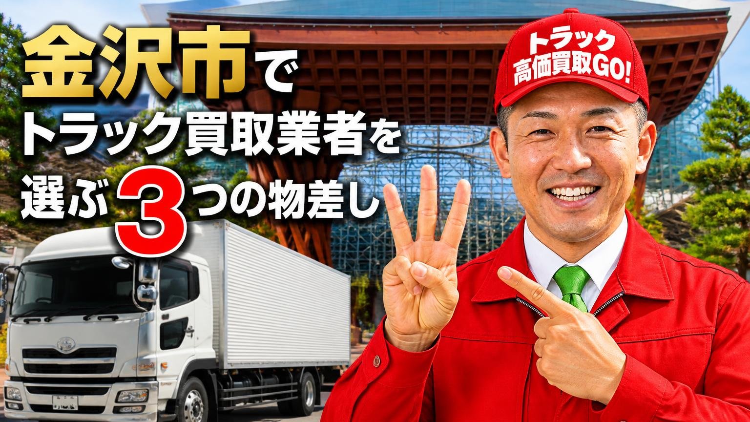 金沢市でトラック買取業者を選ぶ3つの物差し