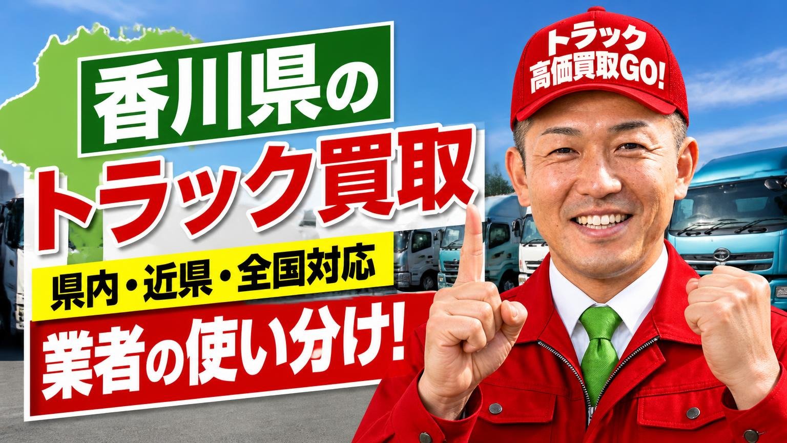 香川県のトラック買取事情と、県内・近県・全国対応の業者の使い分け