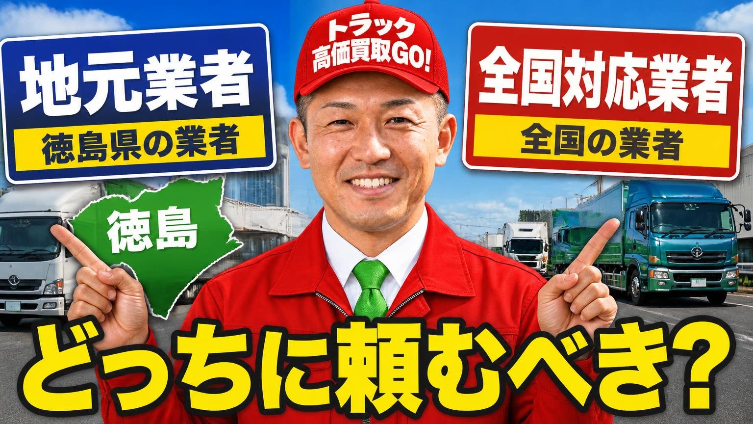 徳島県のトラック買取は地元業者と全国対応業者のどちらに頼むべきか