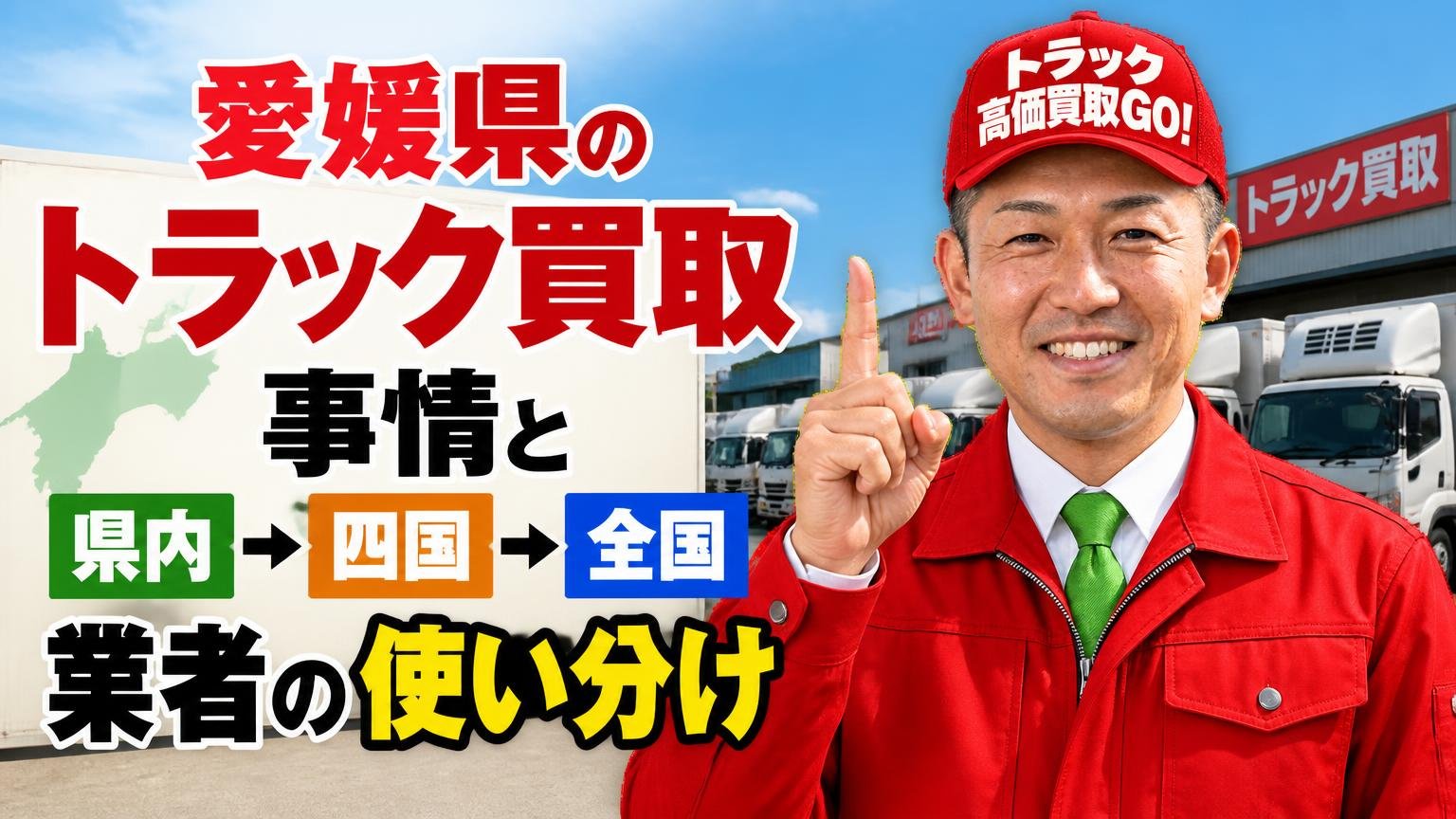 愛媛県のトラック買取事情と、県内・四国・全国対応の業者の使い分け