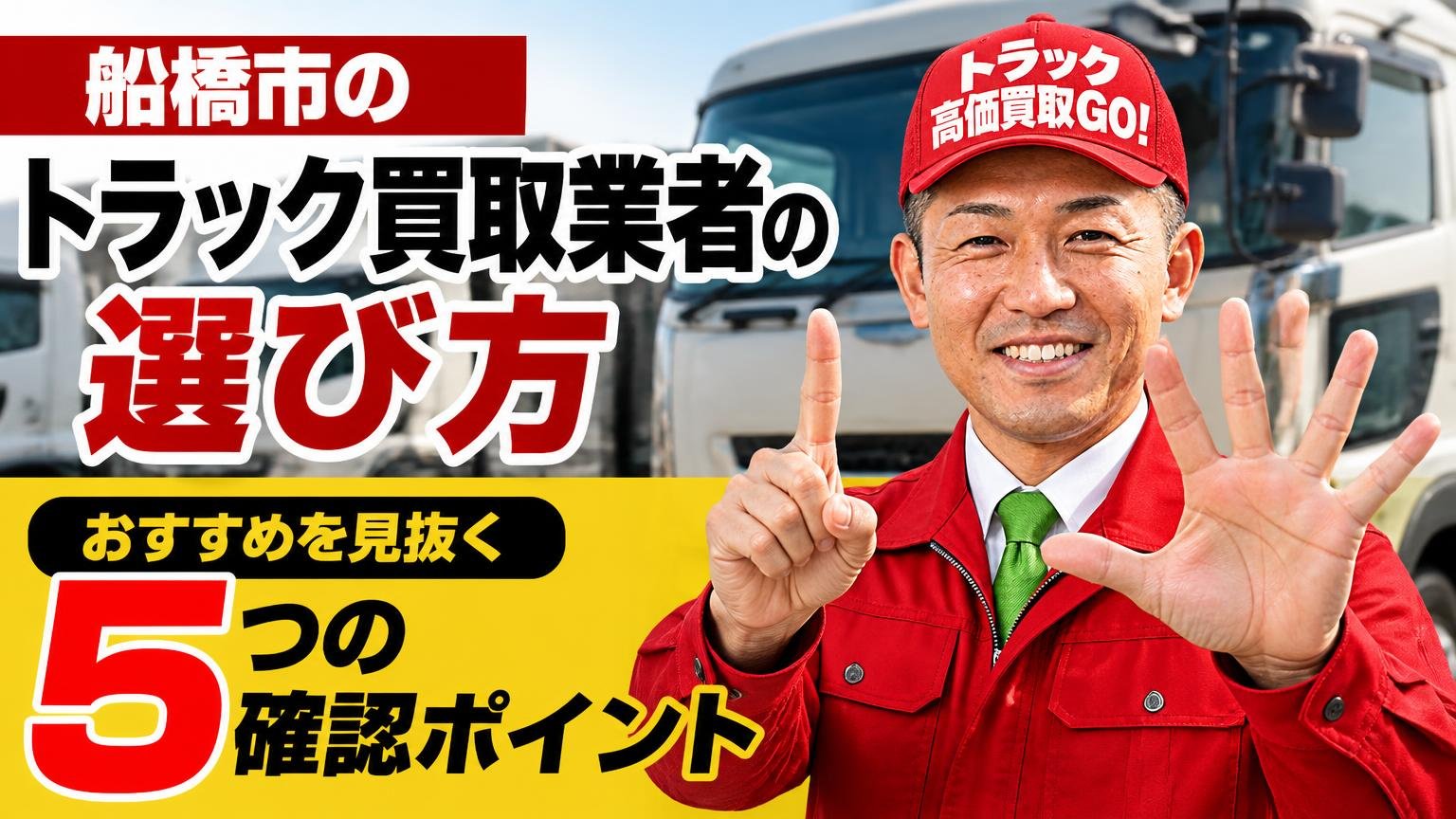 船橋市のトラック買取業者の選び方｜おすすめを見抜く5つの確認ポイント