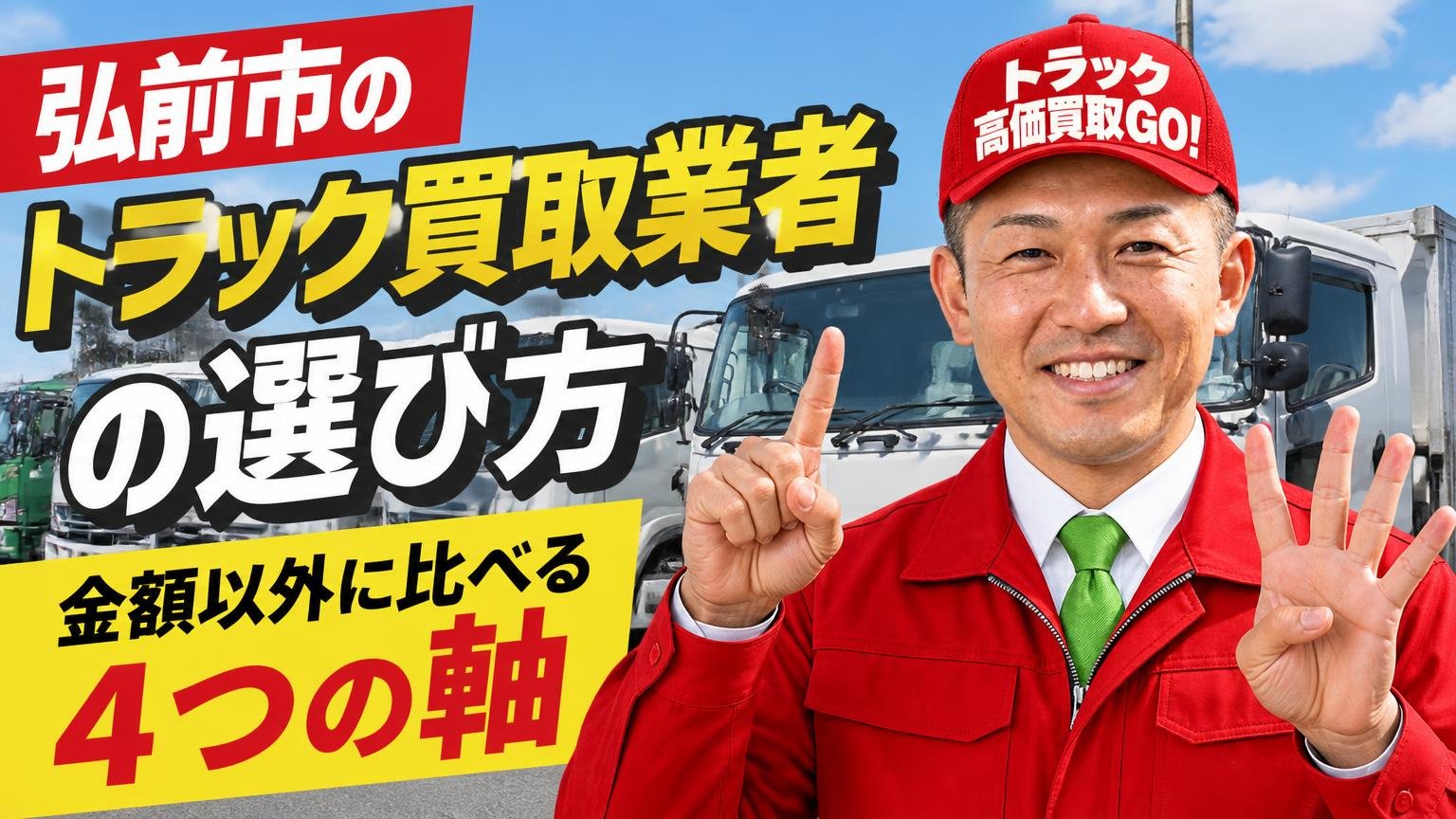 弘前市のトラック買取業者の選び方|金額以外に比べる4つの軸