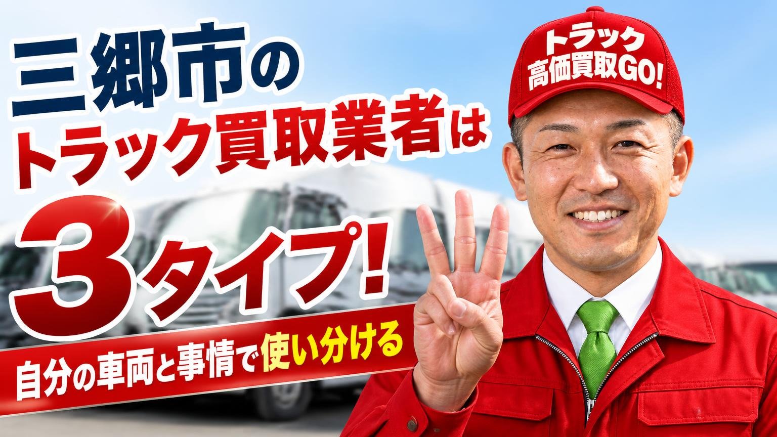 三郷市のトラック買取業者は3タイプ。自分の車両と事情で使い分ける