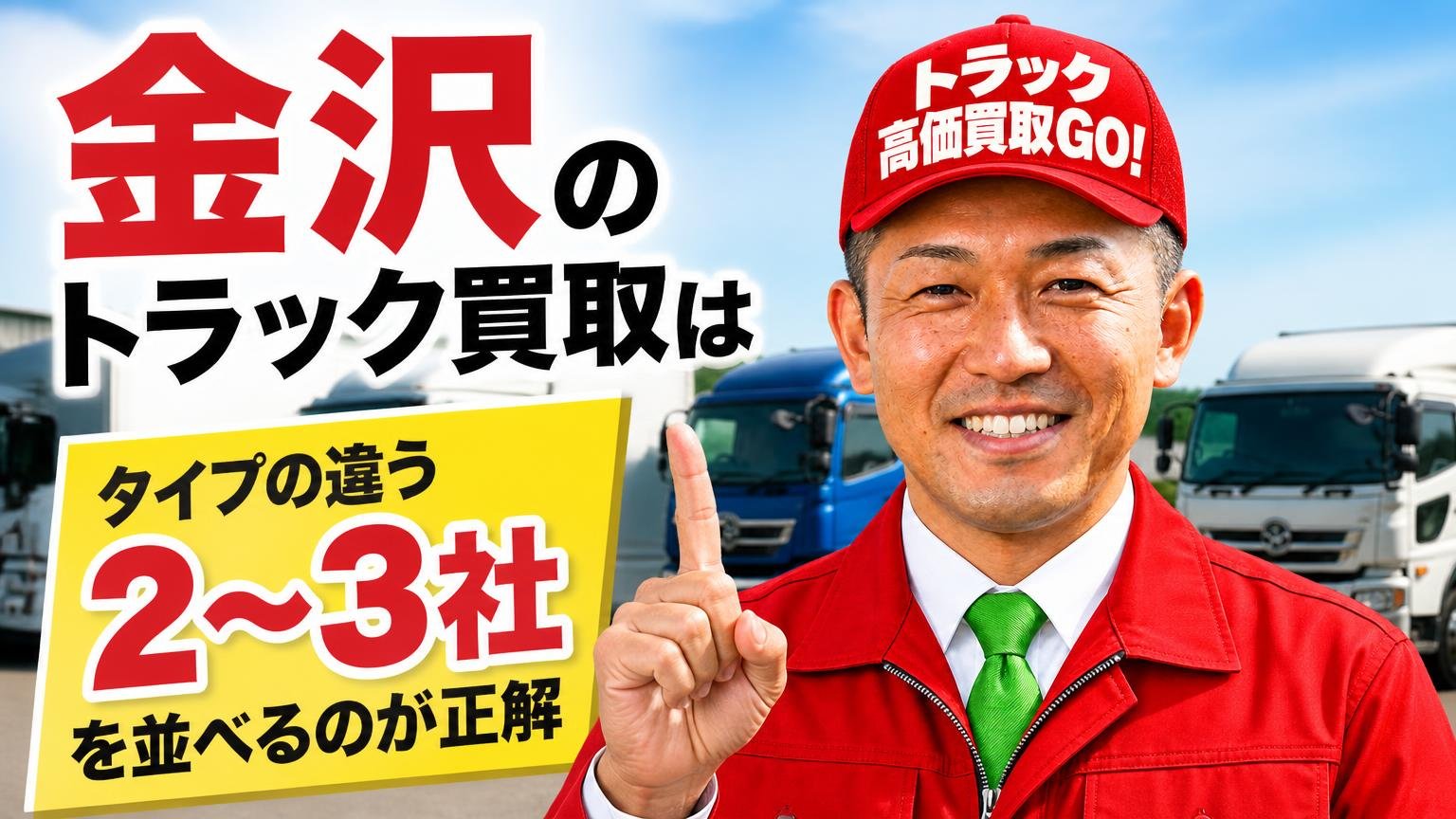 金沢のトラック買取は「タイプの違う2〜3社」を並べるのが正解
