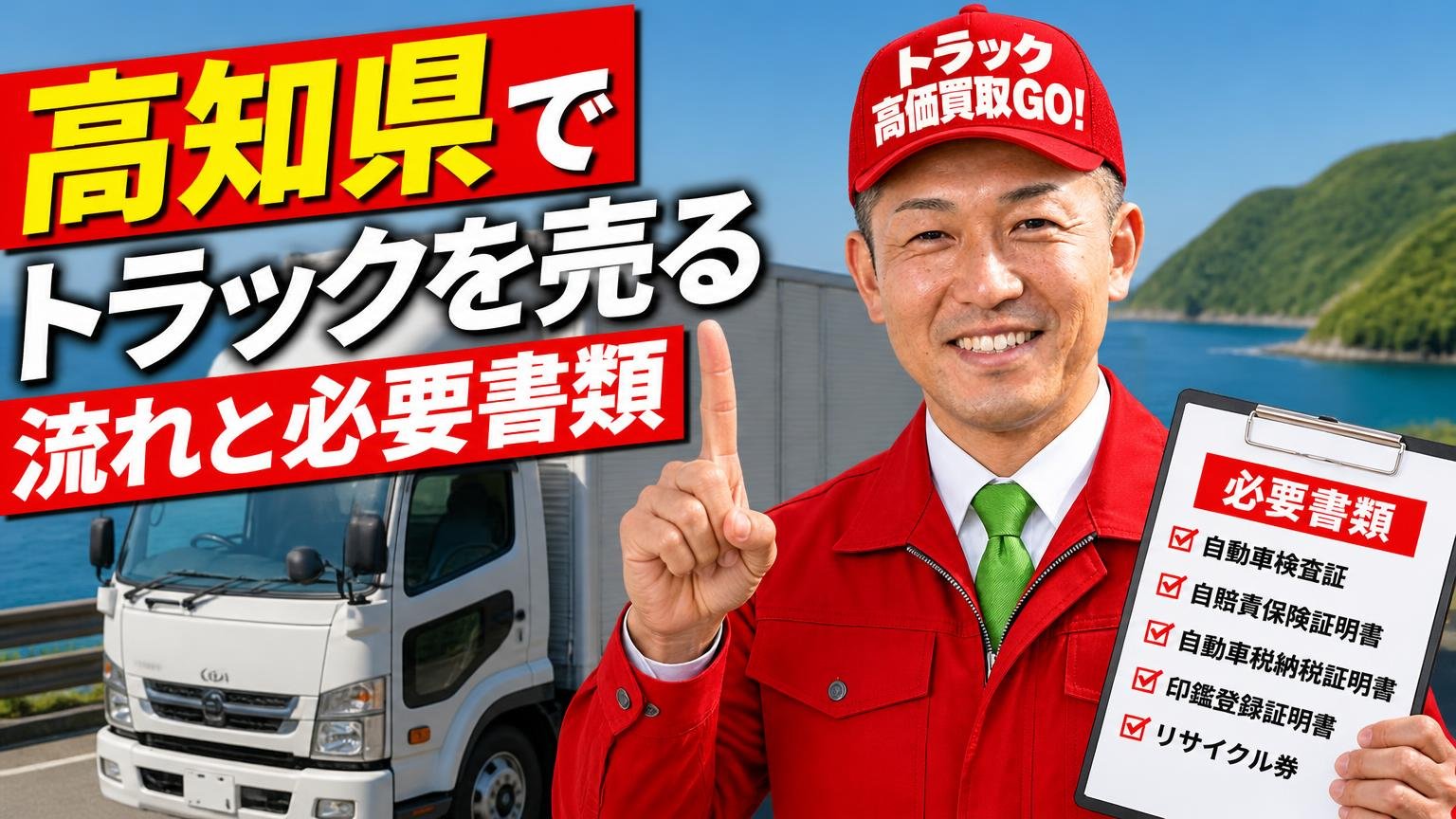 高知県でトラックを売る流れと必要書類