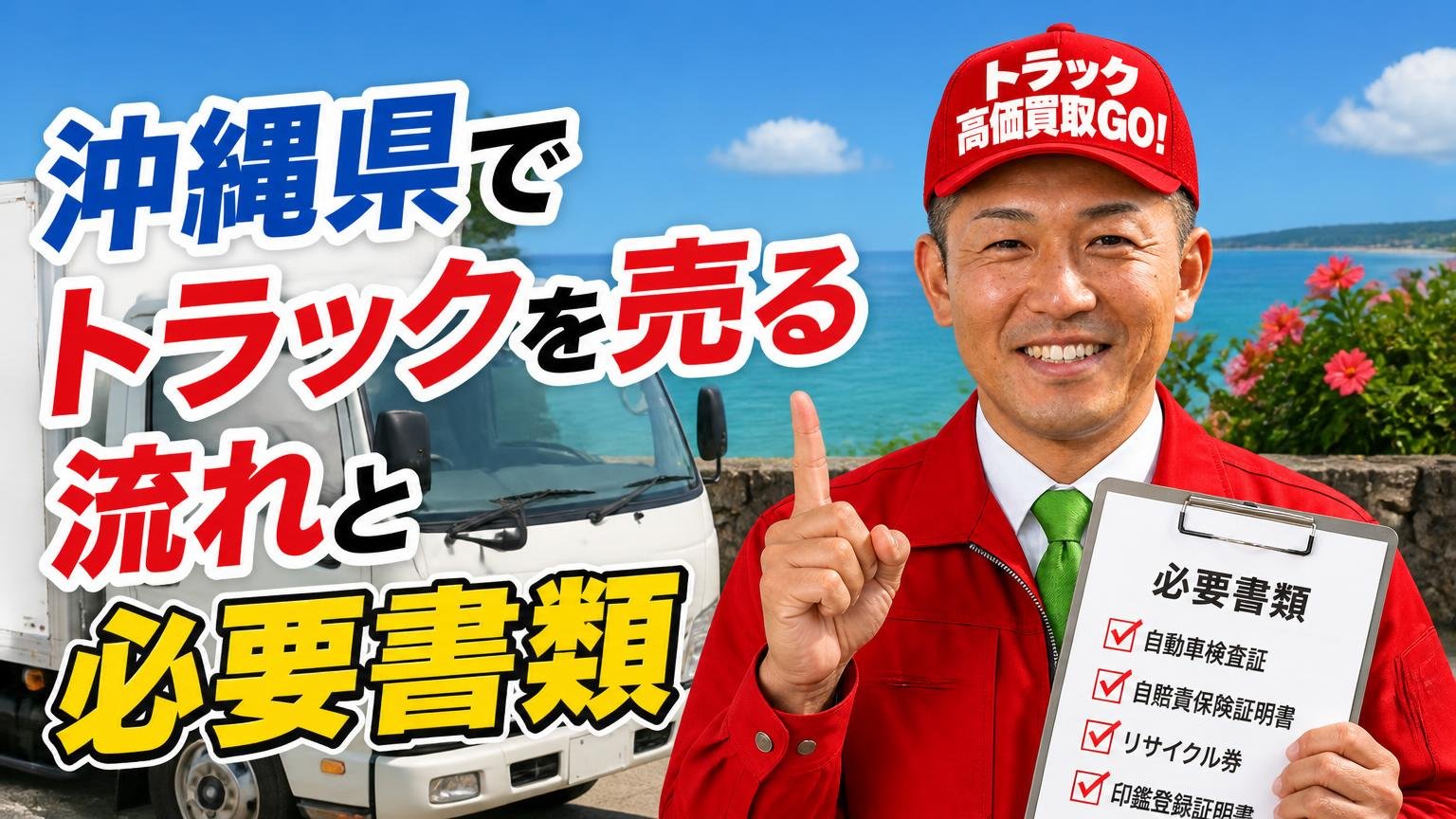沖縄県でトラックを売る流れと必要書類