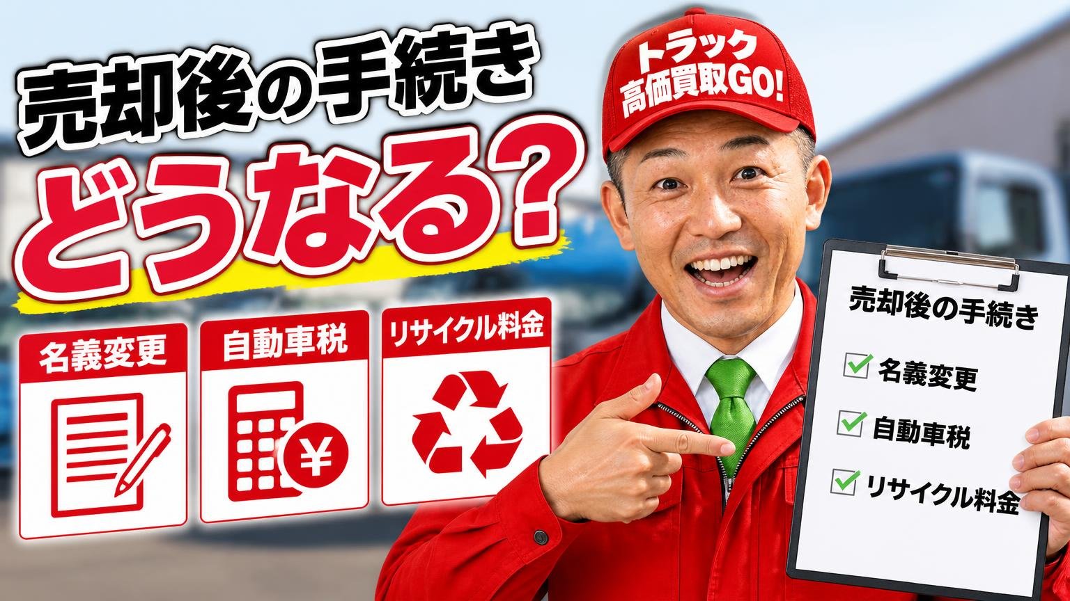 売却後の手続き:名義変更・自動車税・リサイクル料金はどうなる?