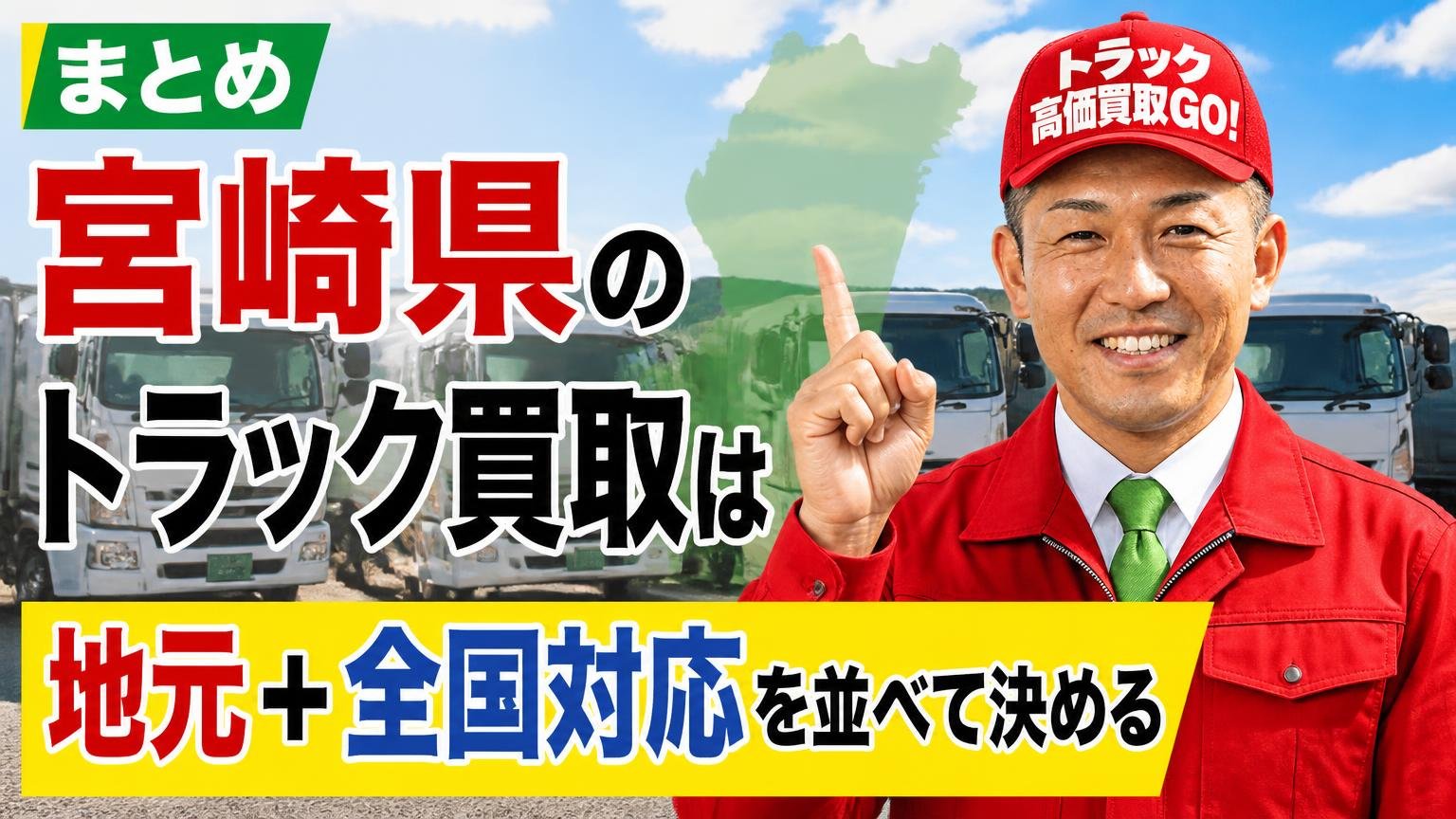 まとめ：宮崎県のトラック買取は「地元＋全国対応」を並べて決める