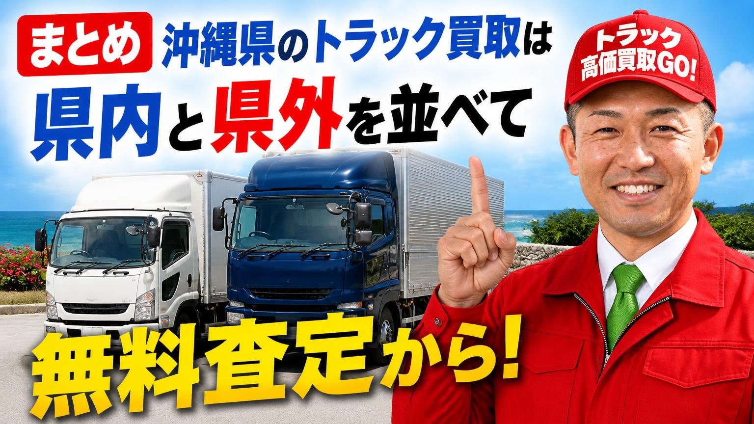 まとめ:沖縄県のトラック買取は県内と県外を並べて無料査定から