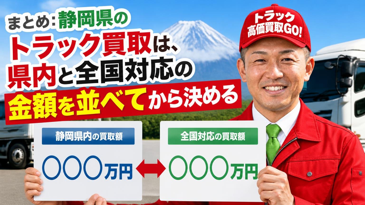 まとめ:静岡県のトラック買取は県内と全国対応の金額を並べてから決める